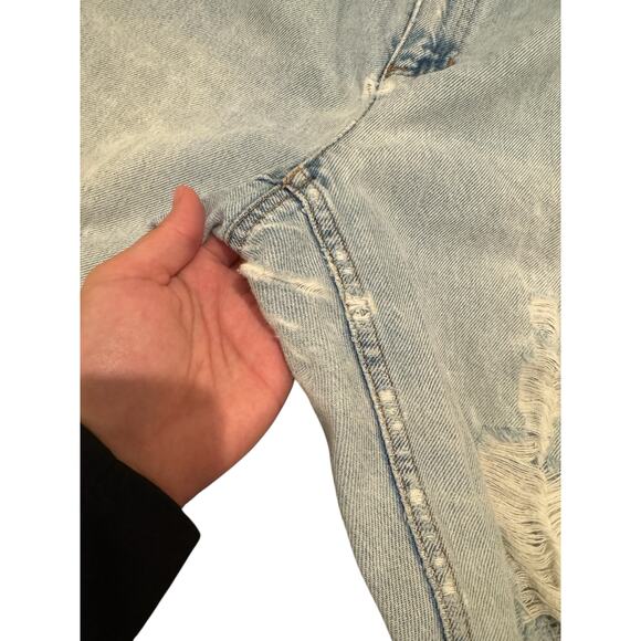 Liz Claiborne Vintage High Rise Mom Jeans 8 Light Wash Distressed 90s Denim - Picture 7 of 9